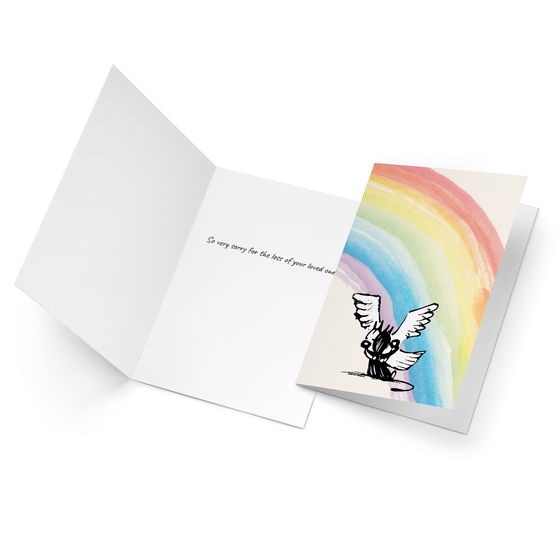 'Rainbow Angel' Pet Sympathy Card