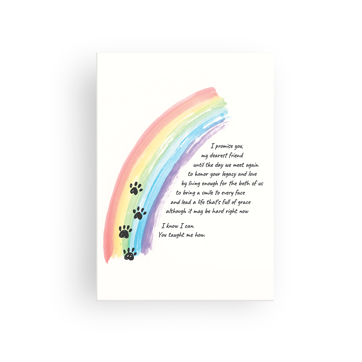 Rainbow Poem Pet Sympathy Card