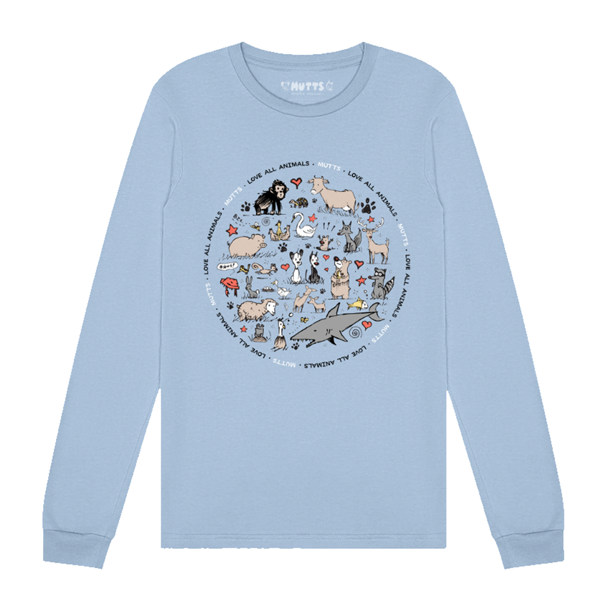 'Love All Animals' Long Sleeve Tee