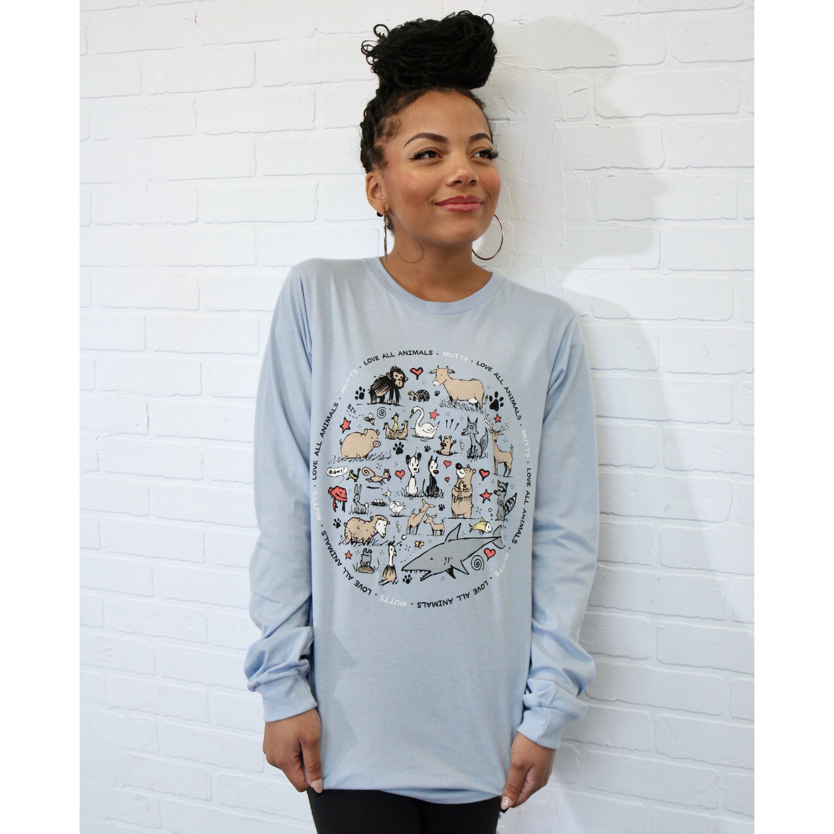 'Love All Animals' Long Sleeve Tee