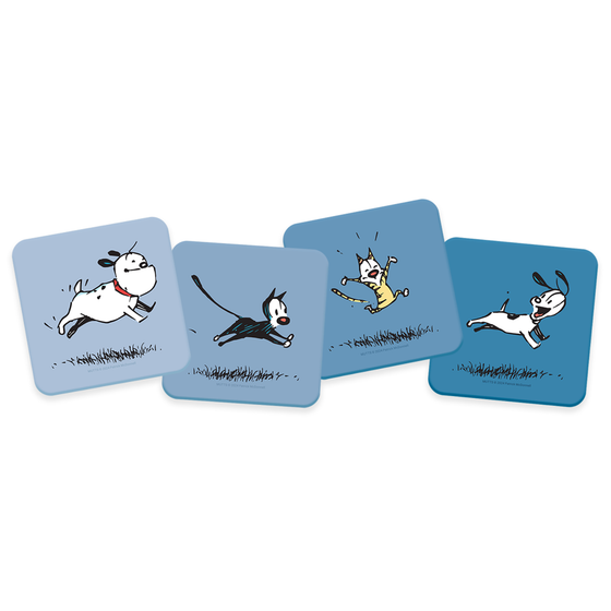 'Furry Friends' Coasters (Set of 4)