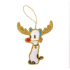 Mooch & Earl Embroidered Christmas Ornaments (Set of 2)